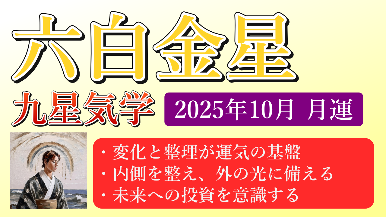 六白金星、2025年10月(10/8～11/6)の運勢