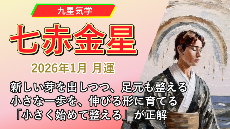 【九星気学】七赤金星の2026年1月(1/5～2/3)の月の運勢