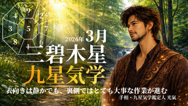 【九星気学】三碧木星の2026年3月(3/5～4/4)の月の運勢
