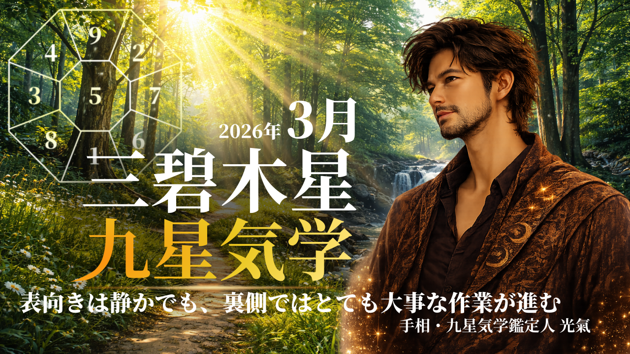 【九星気学】三碧木星の2026年3月(3/5～4/4)の月の運勢