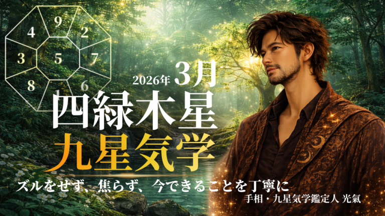 【九星気学】四緑木星の2026年3月(3/5～4/4)の月の運勢