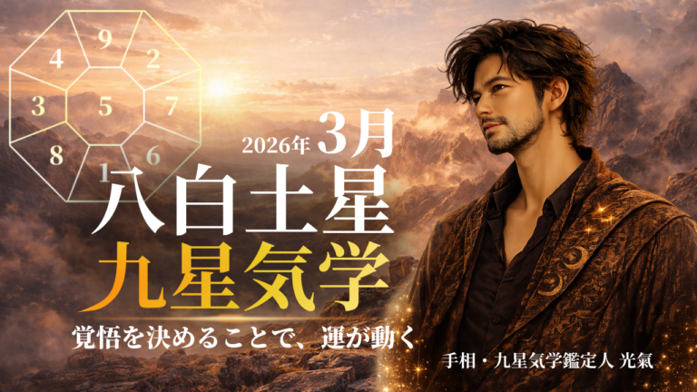【九星気学】八白土星の2026年3月(3/5～4/4)の月の運勢