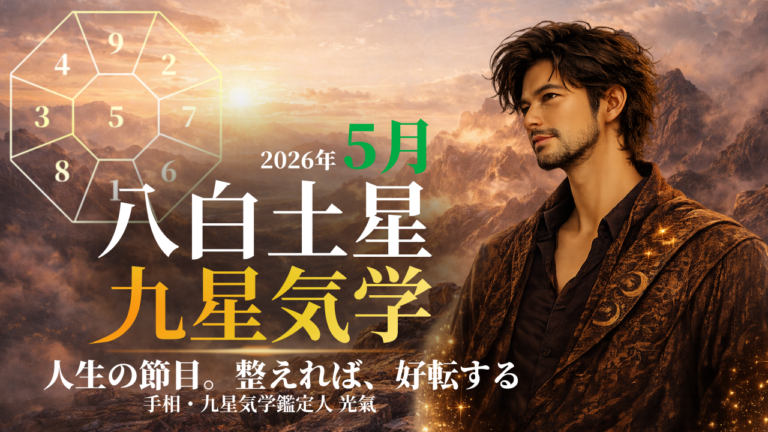 【九星気学】八白土星の2026年5月(5/5～6/5)の月の運勢