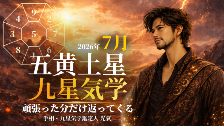 【九星気学】五黄土星の2026年7月(7/7～8/6)の月の運勢