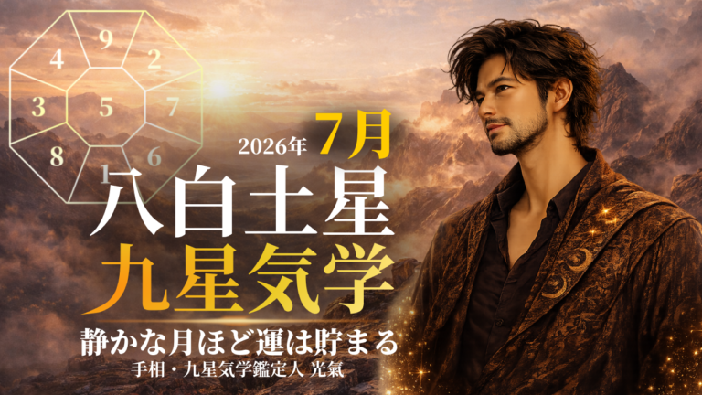 【九星気学】八白土星の2026年7月(7/7~8/6)の月の運勢