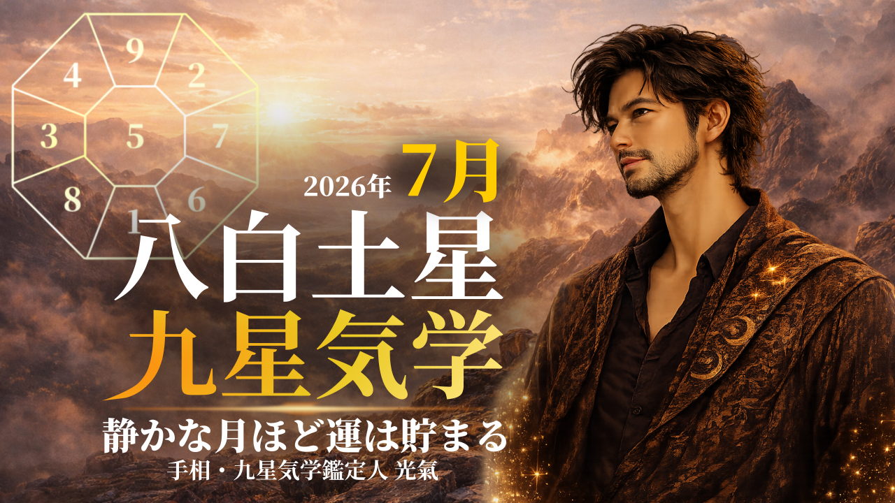 【九星気学】八白土星の2026年7月(7/7~8/6)の月の運勢