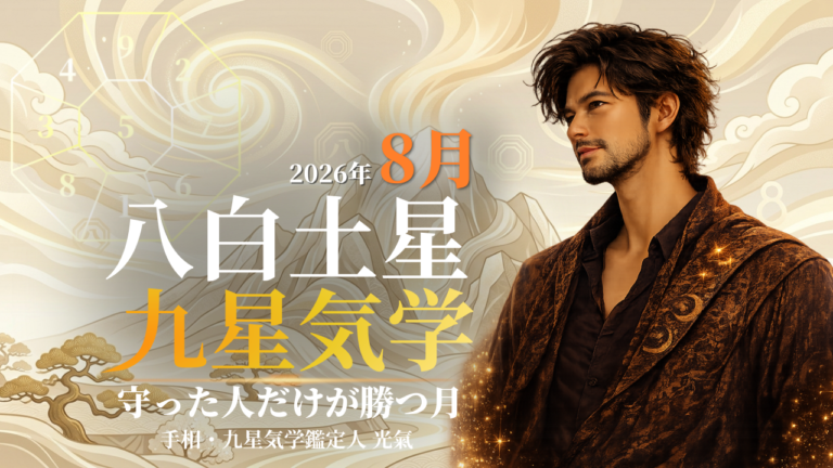 【九星気学】八白土星の2026年8月(8/7~9/6)の月の運勢