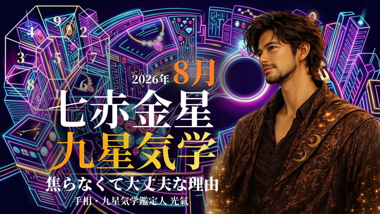 【九星気学】七赤金星の2026年8月(8/7~9/6)の月の運勢