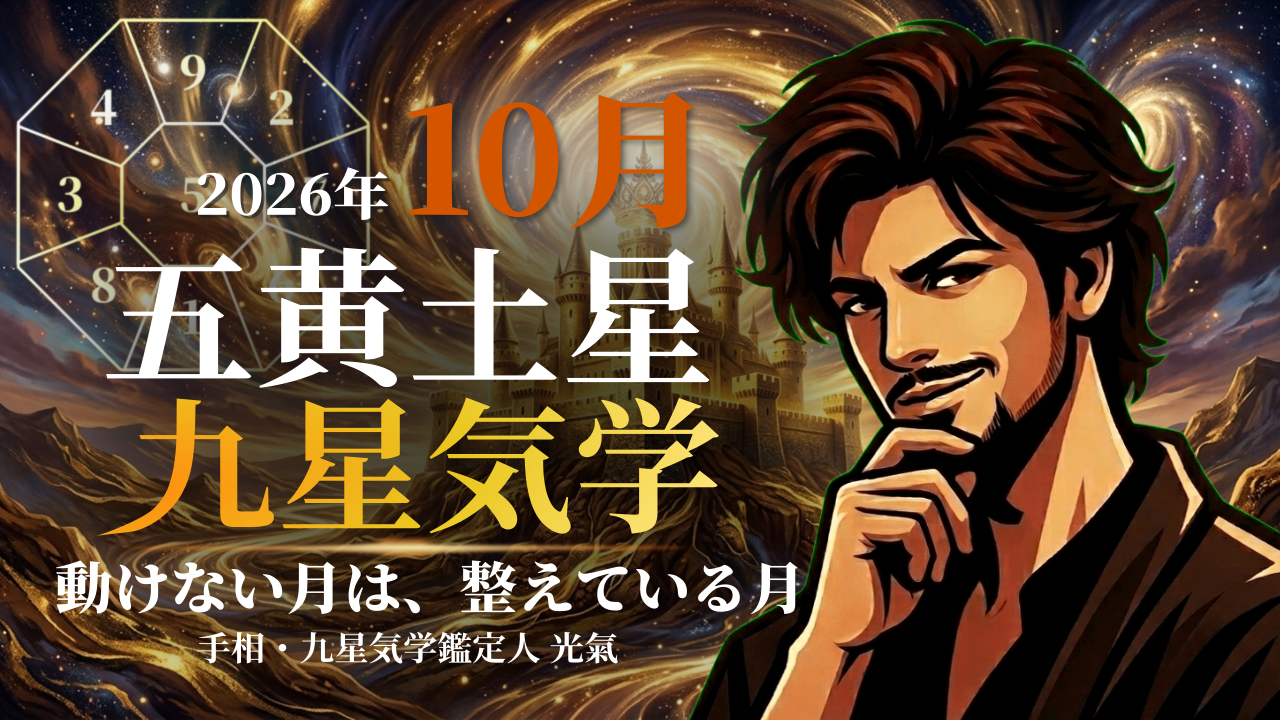 【九星気学】五黄土星の2026年10月(10/8~11/6)の月の運勢